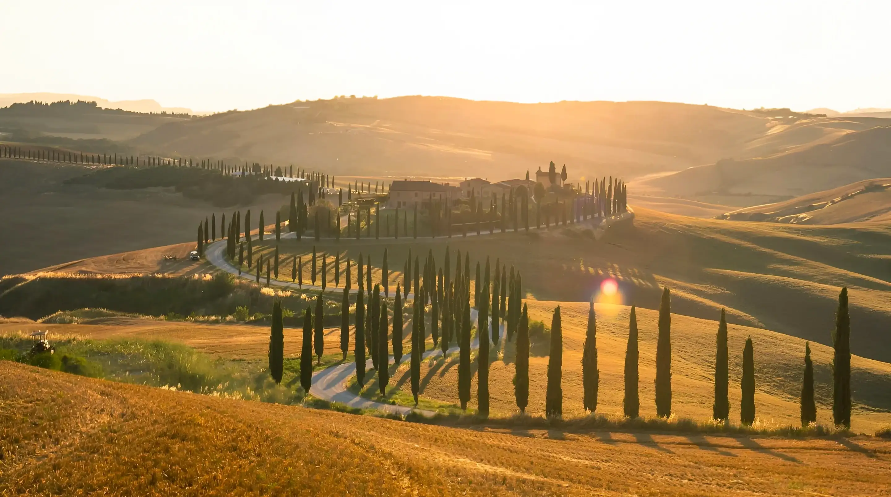 tramonto in val d'orcia